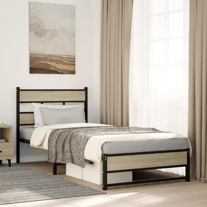 Immagine prodotto VidaXL Letto in metallo Rete a doghe letto singolo Struttura letto senza materasso 90x200cm (90 x 200 cm)