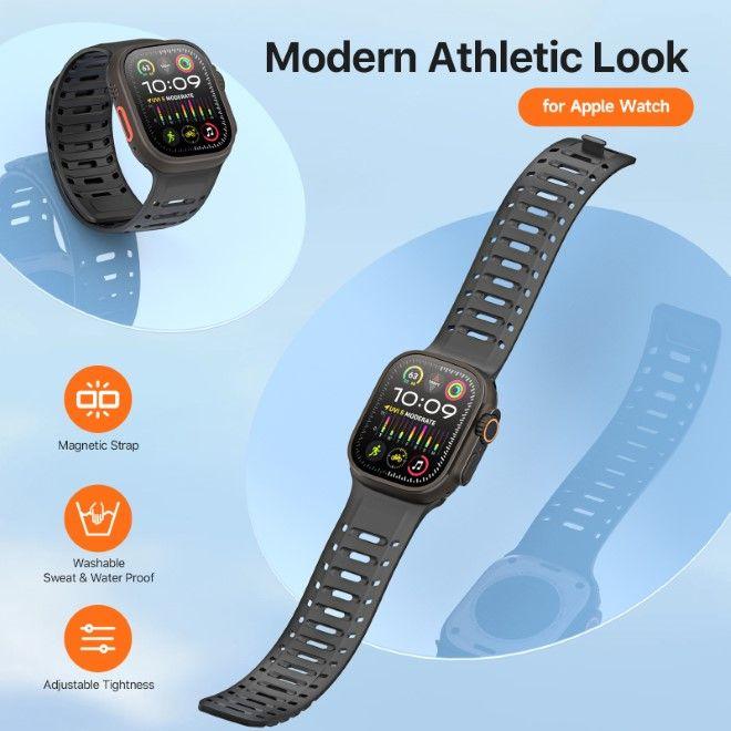 Actual product image Dux Ducis CS Armband (49 mm, 45 mm, 46 mm, 44 mm, 42 mm, Magnets, Silicone, Aluminium)