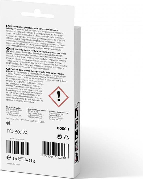 Produktbild Bosch Hausgeräte TCZ 8002 A
