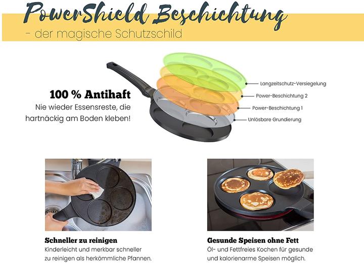 Immagine prodotto Endusor Padella per frittelle (26 cm, Padella per friggere, Alluminio pressofuso)