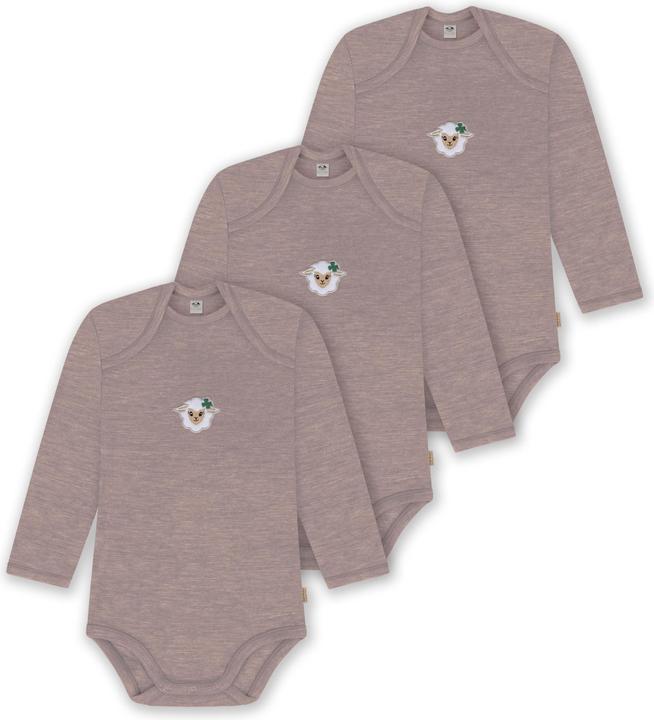 Normani 3er Pack Baby Merino Body Langarm „Auckland" - 9379