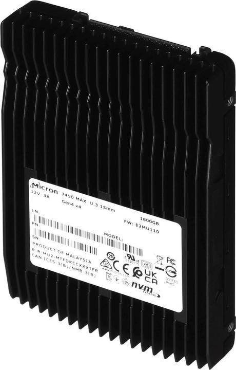 Produktbild Micron 7450 MAX NVMe U.3 SSD (1600 GB, 2.5")