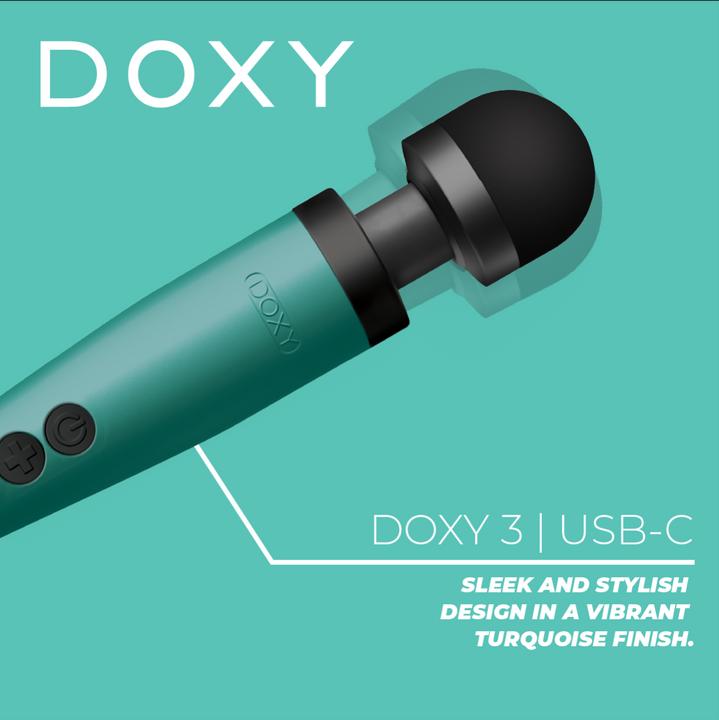 Produktbild Doxy 3 USBC Wand Vibrator Türkis