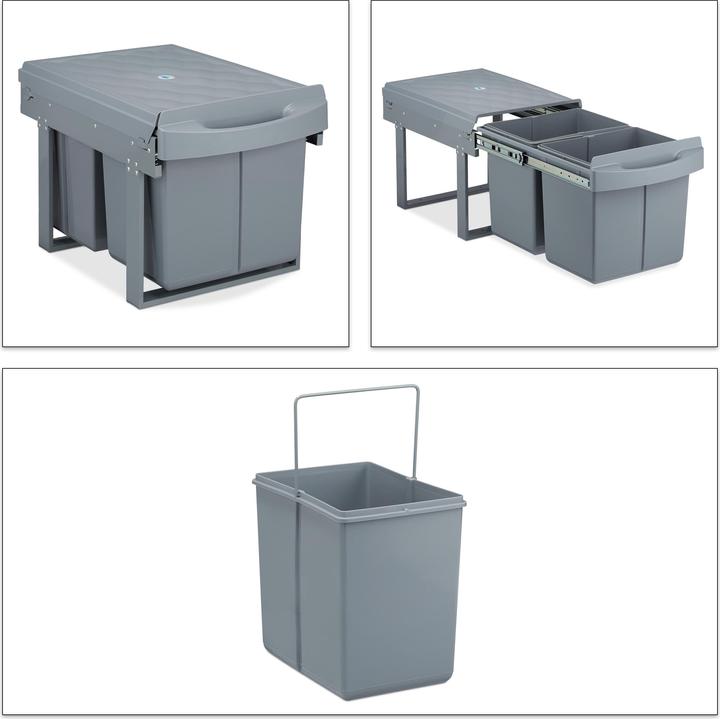 Image du produit Relaxdays Poubelle-encastrable (15 l)