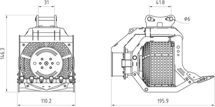 Produktbild Thicon Models Rotations-Siebschaufel Hydraulisch für 3