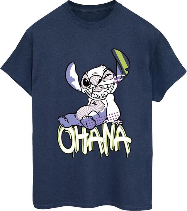 Immagine prodotto Disney Lilo And Stitch Ohana Graffiti Maglietta Ampia Donna (XXL)