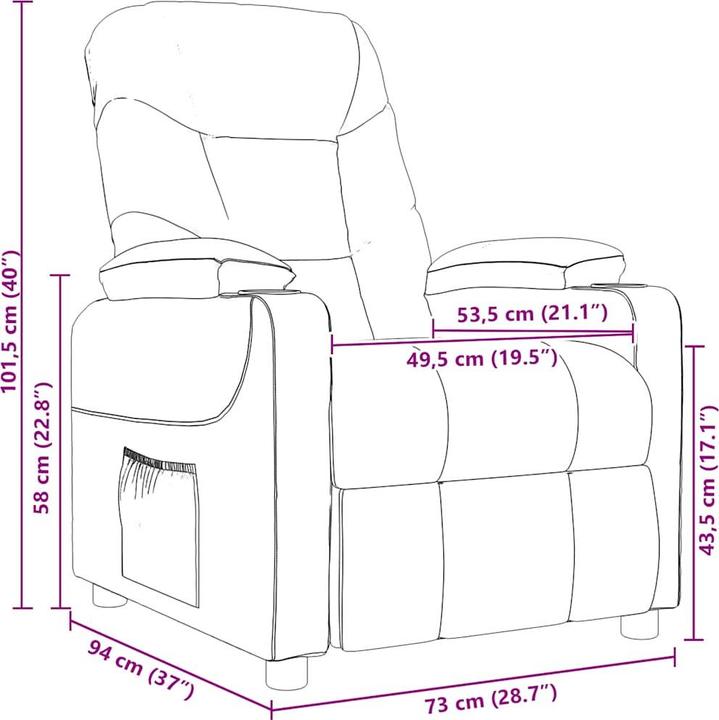 Produktbild VidaXL Elektrischer Massagesessel