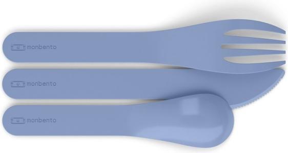 Actual product image Monbento Cutlery Set for Lunch Box MB Pocket Infinity - 3 Pieces Fork Knife Spoon - Flatware Set for Work/Sch (3 Piece, Cutlery set)
