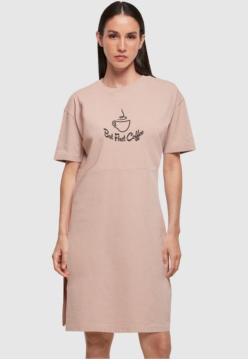 Produktbild Merchcode Ladies But First Coffee Oversized Slit Tee Dress - 118899 (S)