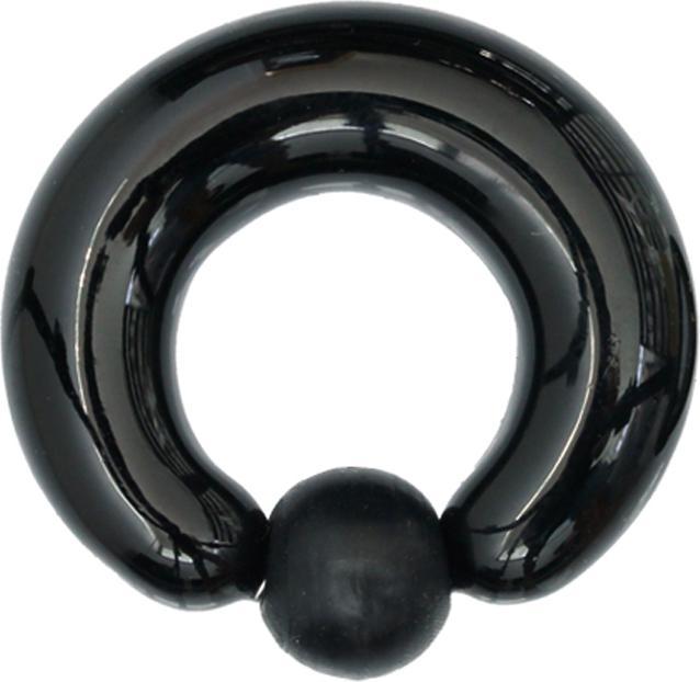 Produktbild Star Piercing Ball Closure Ring schwarz aus Glas (Glas, ohne Messing, Silikon)