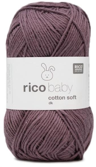 Actual product image Rico Baby Cotton Soft DK, pflaume, 50 g, 125 m, 50 % CO, 50 % PAN (125 m)