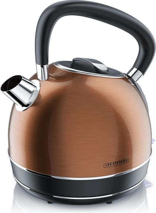Immagine prodotto Arendo Bollitore da 1,7 l, 2200 W, acciaio inox, stile retrò vintage, protezione contro il (1.70 l)