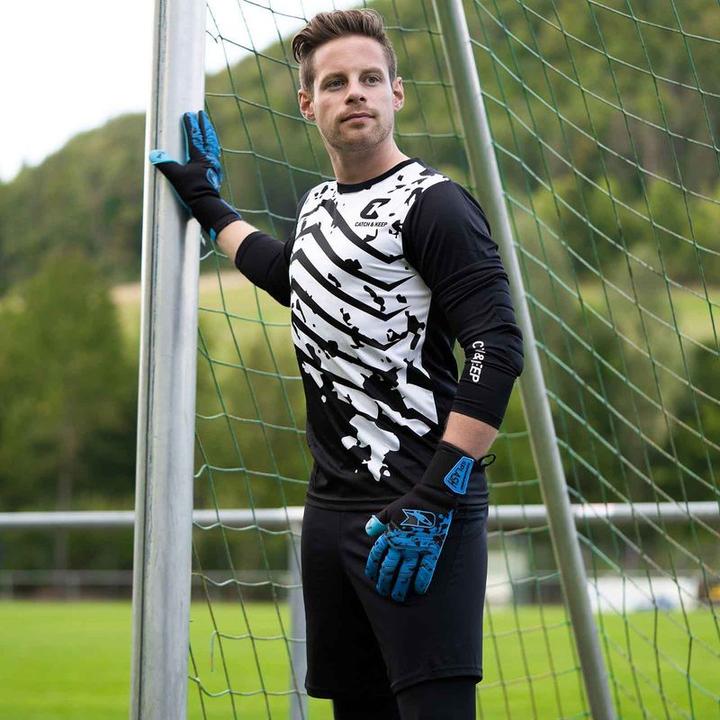 Produktbild Catch & Keep Trikot Protection Torwarttrikot Gr. 140 Weiss-Schwarz Fussball Torwart Shirt Oberteil (140)
