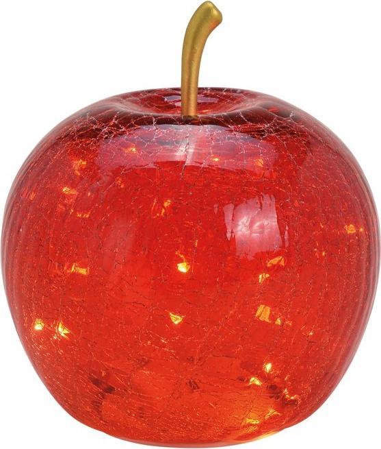 Produktbild G. Wurm Apfel mit 20er LED aus Glas Rot (B/H/T) 16x17x16cm (16 x 17 x 16 cm)