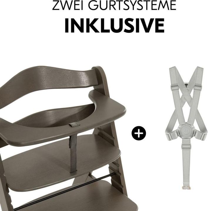 Actual product image Hauck Highchairs Highchair Alpha Plus Select Charcoal - in economy set (Highchair)