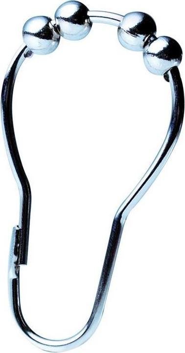 Produktbild Ridder Roller Shower Curtain Hooks Metal (12 PC