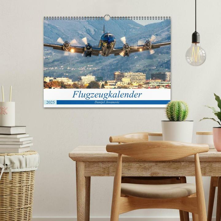 Actual product image :aeroplane calendar (wall calendar (A3, German)