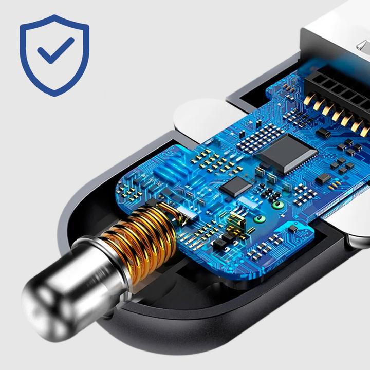 Image du produit Samsung Chargeur rapide pour deux voitures 2x 15W avec câble de données 2 en 1