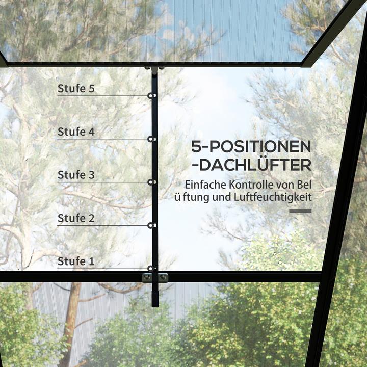 Produktbild Outsunny Gewächshaus mit Schiebetür und integriertes Rinnensystem