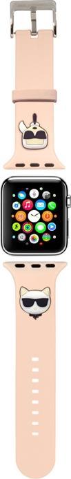 Produktbild Karl Lagerfeld Pasek KLAWMSLCKP Apple Watch 38/40/41mm ró?owy/pink strap Silicone Karl & Choupette H