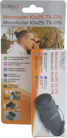 Produktbild Technaxx TX-176 Monokular 10 25 mm Schwarz (10 x, 25 mm)