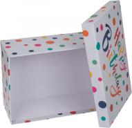 Produktbild G. Wurm Geschenkbox-Set, Happy Birthday mit bunten Punkten aus Papier/Karton weiß, 3er-Set, (B/H/T) (Geschenkbox, 3 x)