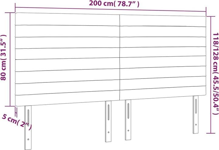 Actual product image VidaXL Erin (200 x 5 x 128 cm)