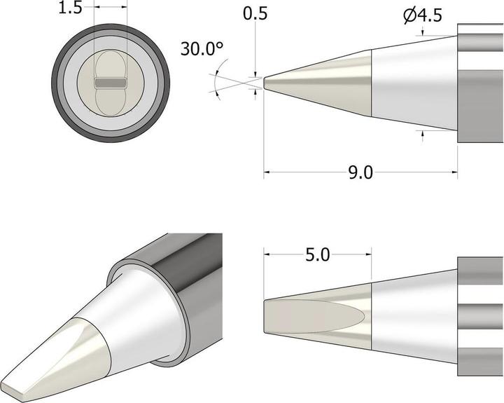 Image du produit iFixit Power Series Soldering Iron Tip – Meisselform