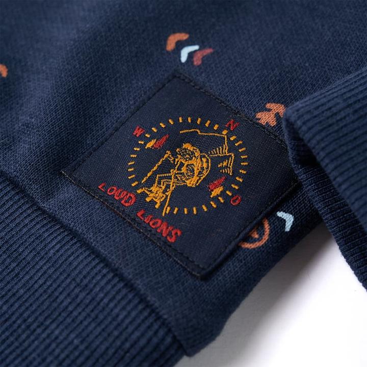 Immagine prodotto VidaXL Felpa da bambino blu navy melange 128,Materiale: 92 (128)
