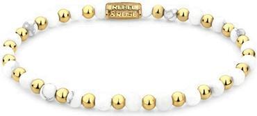 Rebel Rose - Virgin White Gold Beaded Bracelet RR-40113-G - Dimension: 15 cm - XS (15 cm)