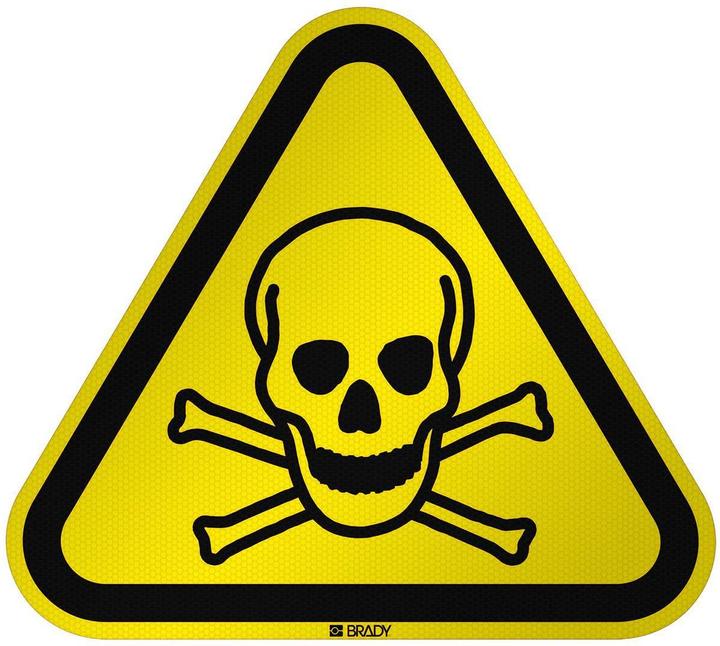 Actual product image Brady ISO Safety Sign Warning Toxic