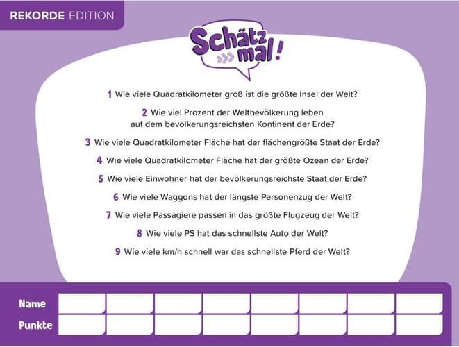 Produktbild Schätz mal! Rekorde Edition (Deutsch)