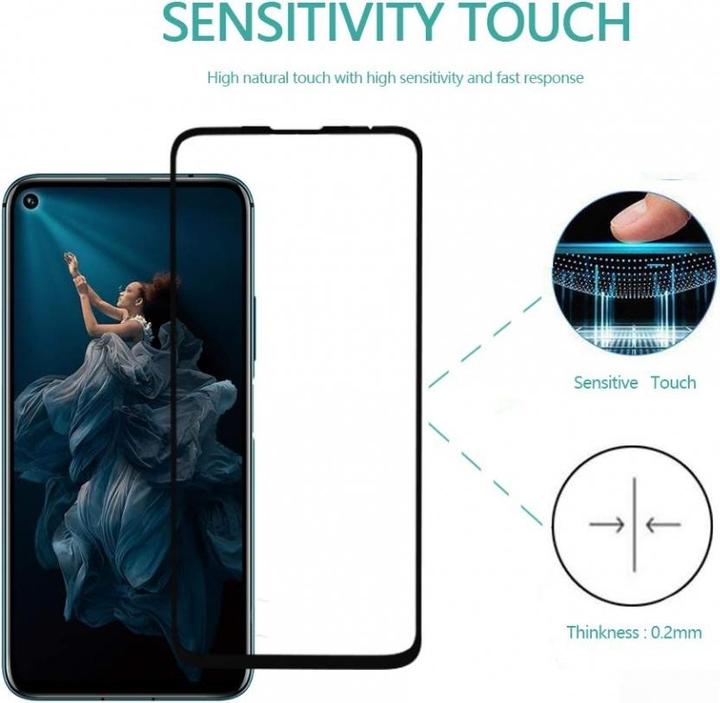 Produktbild Screenguard Honor 20 Pro Full Screen Panzerglas Schutzfolie 2.5D 9H (1 Stück, Honor 20 Pro)