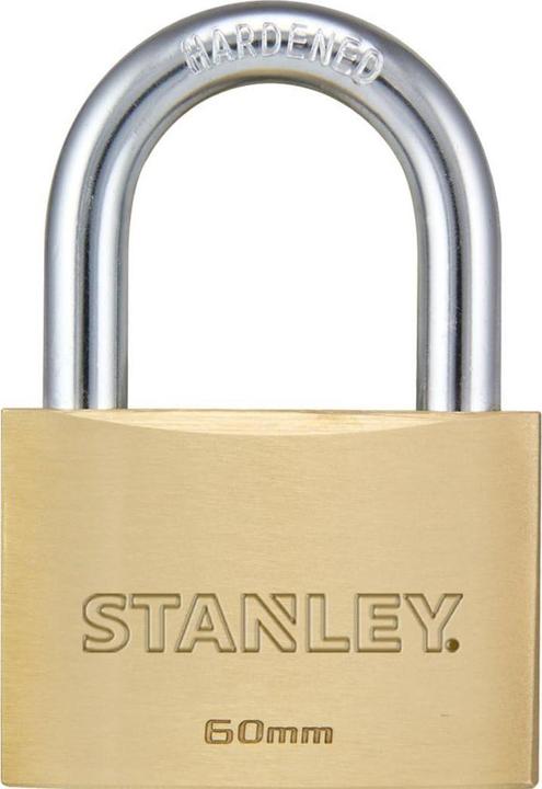 Actual product image Stanley Brass padlock 60mm std shackle