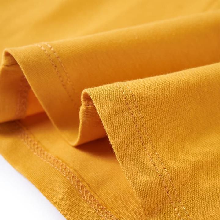 Image du produit VidaXL T-shirt manches longues enfant ocre foncé 116,Matériau : 95 (116)