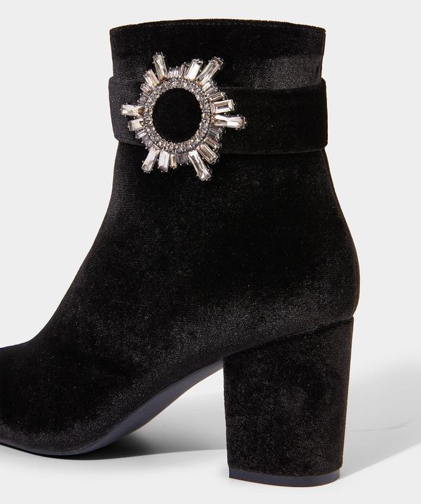 Produktbild Joe Browns Velvet Diamanté Buckle Chunky Ankle Boots (38)
