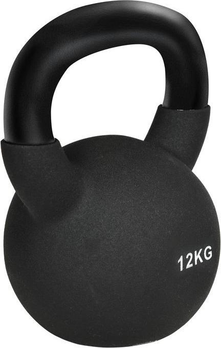 Produktbild Swisshandel24 12 KG Kettlebell Kugelhantel aus Gusseisen mit Neoprenbeschichtung Bodenschonende Schwunghantel Gewi (1 x 12 kg)