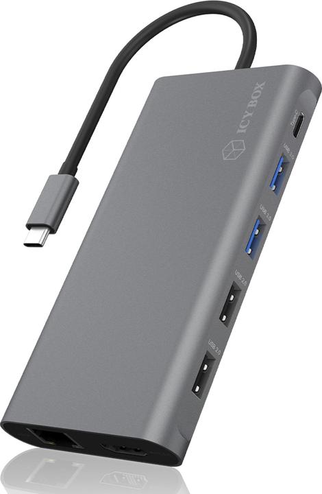 Actual product image Icy Box IB-DK4050-CPD (USB-C, 12 Ports)