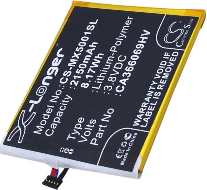 Actual product image AccuCell MEDION Life X5001 battery, CA366069HV