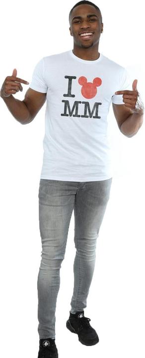 Actual product image Disney Mens I Love Mickey Mouse T-Shirt (L)