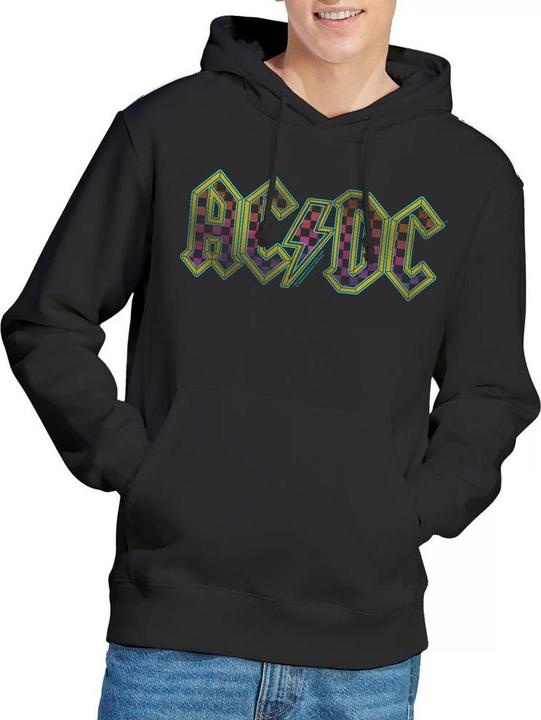 Actual product image AC/DC Mens Checkerboard Gradient Logo Hoodie (XL)