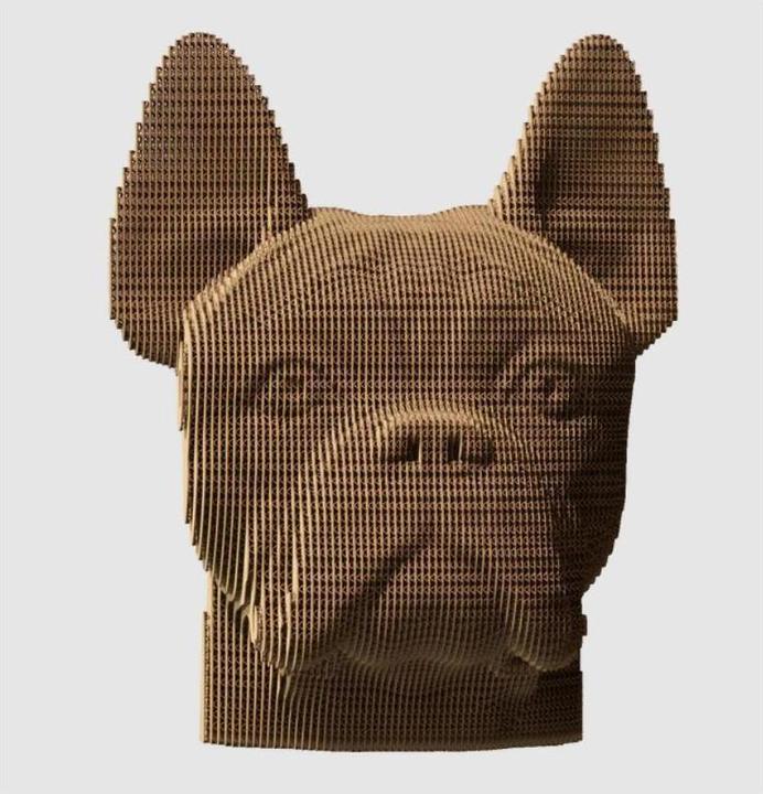 Actual product image Cartonic Bulldog - 3D cardboard model