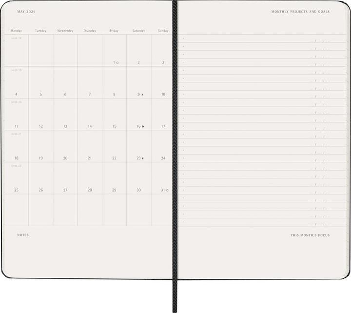 Immagine prodotto Moleskine Agenda business Professional Hard Cover Weekly Vertical Pro (13 x 21 cm, Inglese)