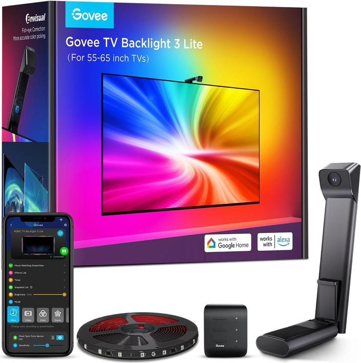 Produktbild Govee TV Backlight (Warmweiss, RGBIC, 360 cm, Indoor)