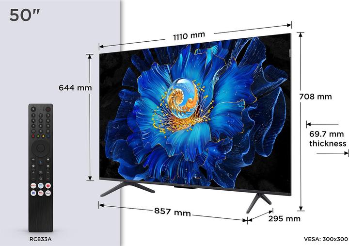 Actual product image TCL 50C6KS (50", Mini-LED, 4K, 2025)
