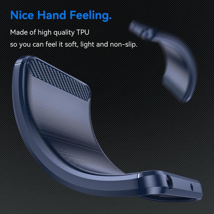 Produktbild König Design Hülle Handy Schutz für Google Motorola Samsung Xiaomi Case Cover Carbon Optik (Google Pixel 7a)