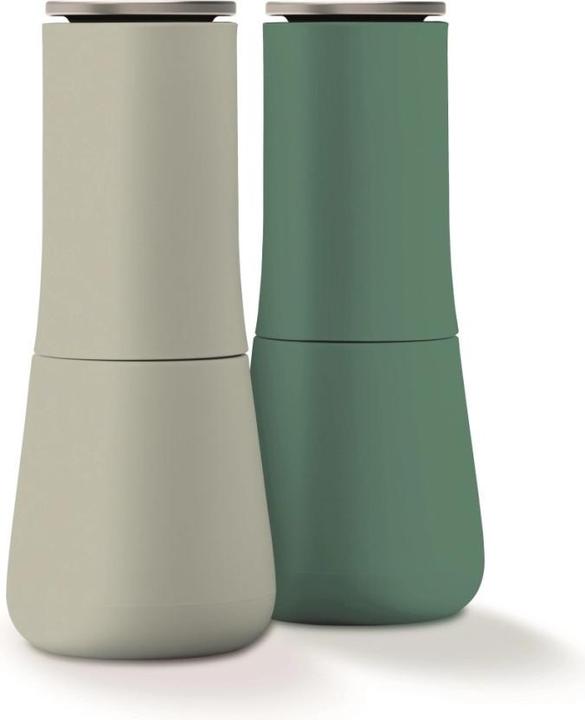 Immagine prodotto Joseph Joseph Macina sale e pepe Milltop Sage 2 pezzi, 16,9x7x7 cm (Sale, Pepe)