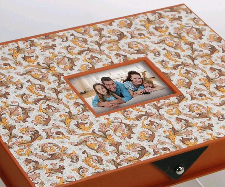 Actual product image Safe Orange Leonardo ring box for large rings