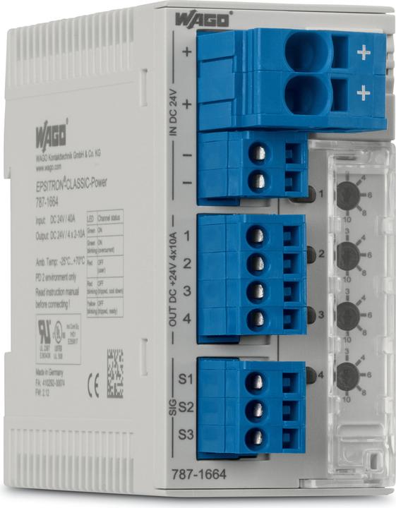 Image du produit Wago Disjoncteur 24VCC 4x12A, référence actuelle 787-1664