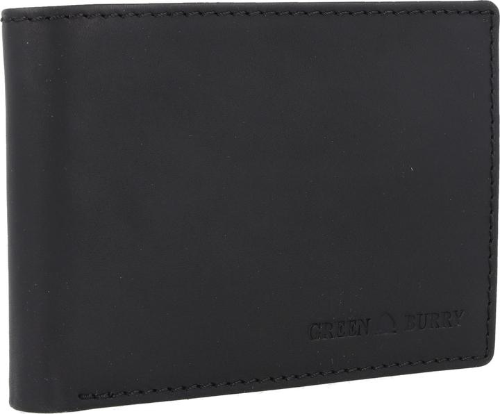 Immagine prodotto Greenburry Portafoglio nero puro in pelle con protezione RFID 12,5 cm